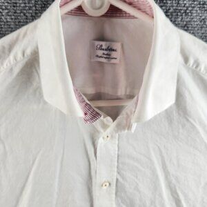Stenstroms Slimline Twofold Super Cotton 16.5 White Long Sleeve Button Up Shirt